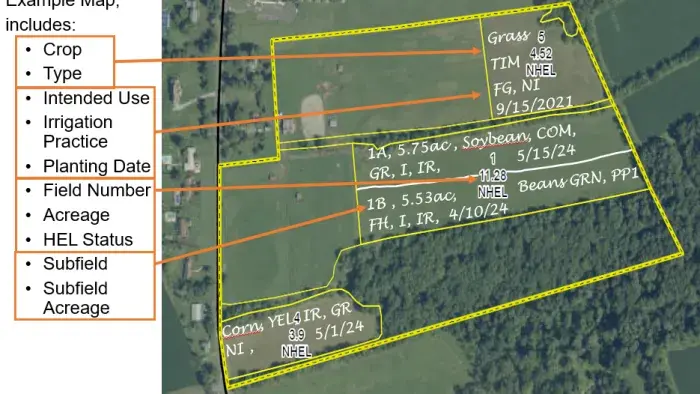Acreage Reporting Map